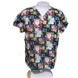 Scrubwear Medical Scrub Shirt Christmas XL unisex men women